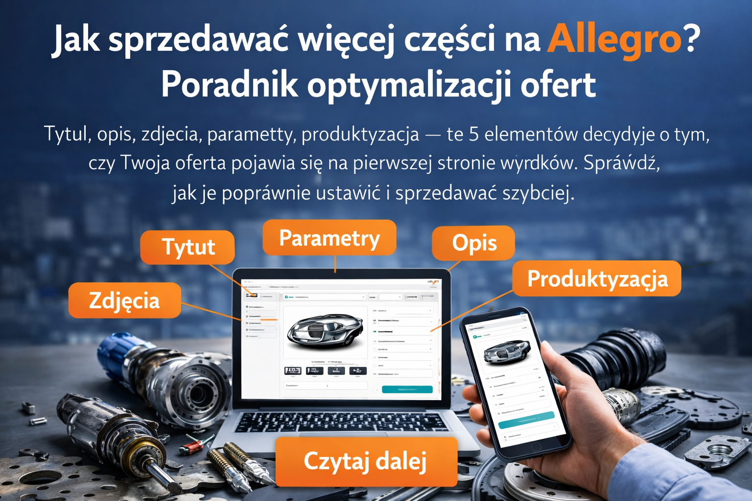 Sprzedawaj części samochodowe na Allegro